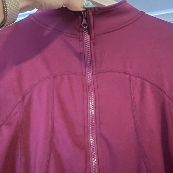 Burgundy Zip-Up Jacket - Picture 3 of 4